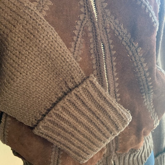 70s Hoodie Swede Sweater Size Medium Awesome Look in near perfect shape Brown - Picture 3 of 11